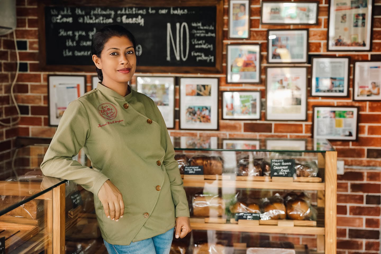 Jeemol Chacko Koruth at the The Readiness School counter